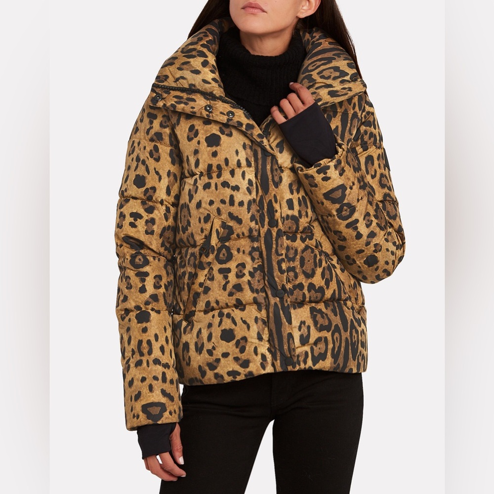 Sam Isabel Leopard Hooded Puffer jacket - NWT!